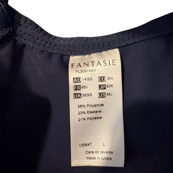 Fantasie 3091 Fusion Navy Full-Coverage Bra 36J With Underwire & Adjustable Stra - Picture 3 of 4